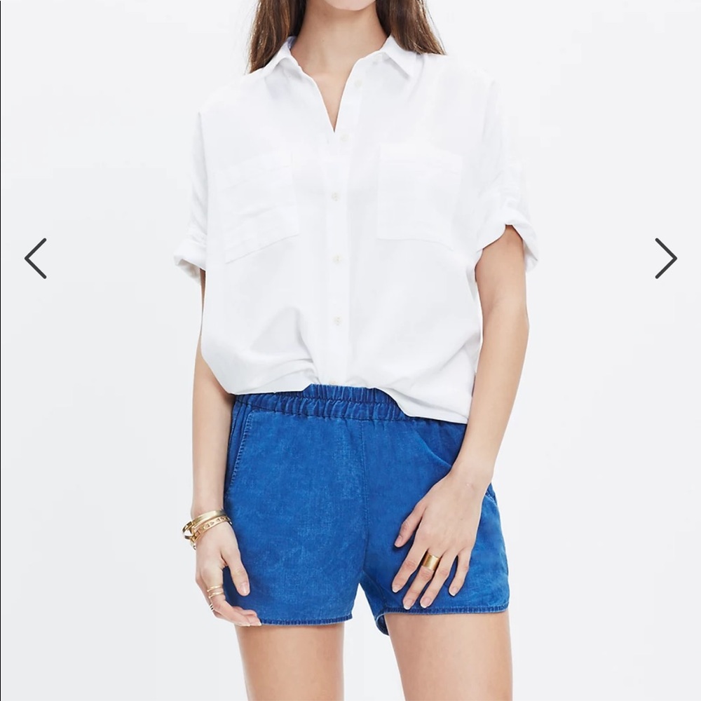 Madewell Índigo pull on shorts
